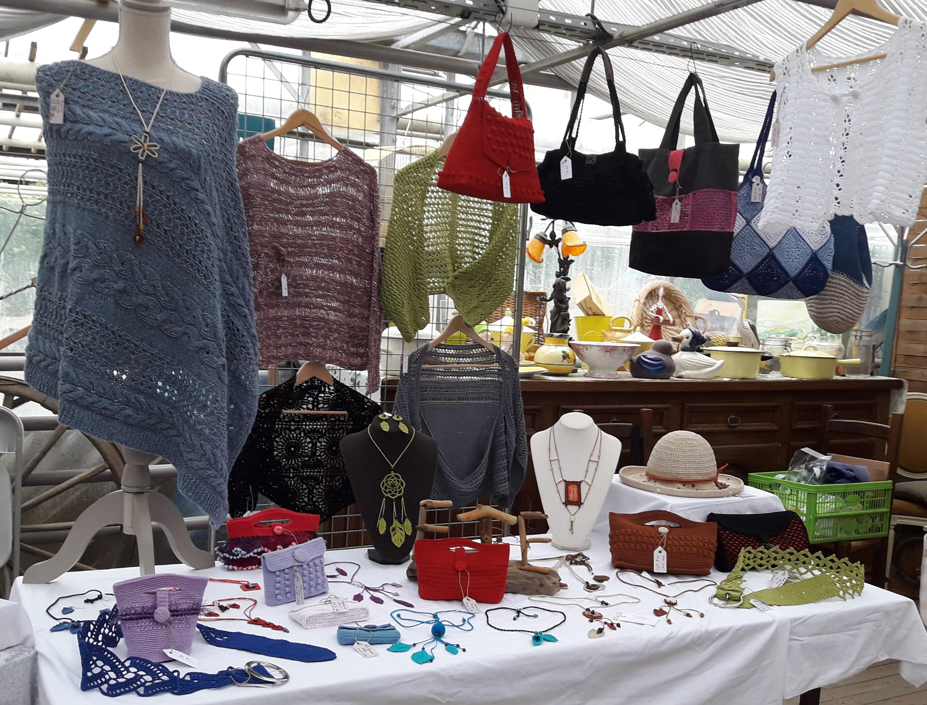 Stand de marché en extérieur